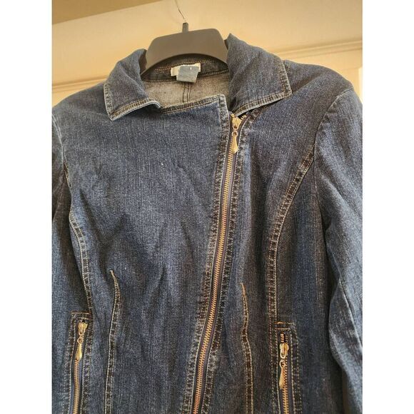 Cache denim zip up jacket size 10 - Picture 3 of 6